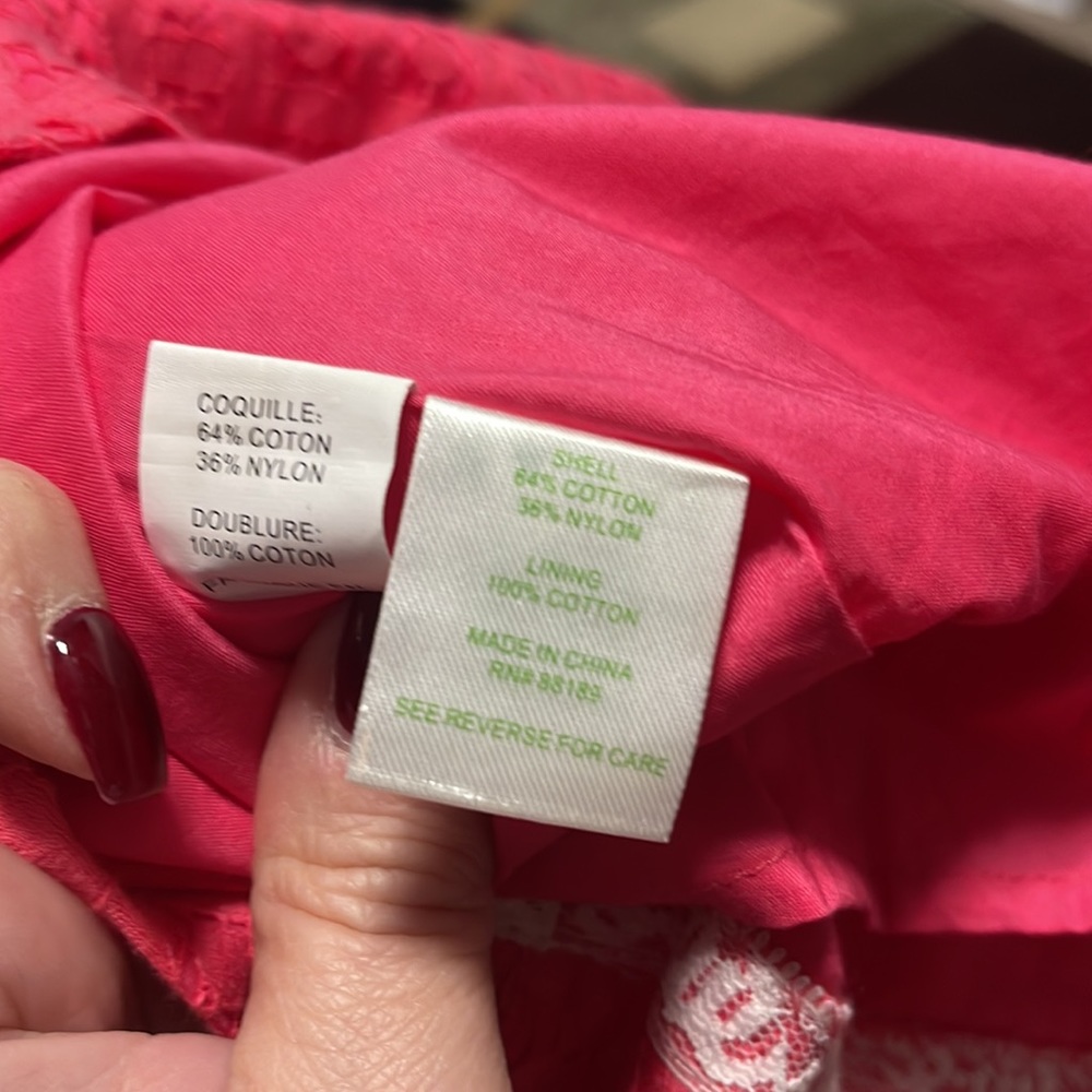Lilly Pulitzer hot pink dress with gold hardware. Size 0 - Picture 10 of 12